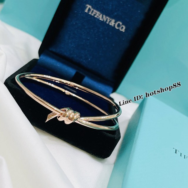 Tiffany新款手鐲 蒂芙尼22年爆款緣系列光面打結手鐲 zgb2497